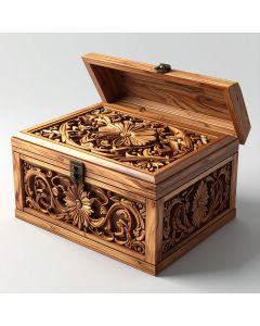 Carved Wooden Gift Box