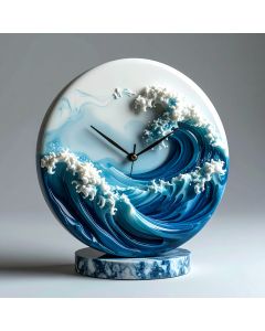 Resin Ocean Art Clock